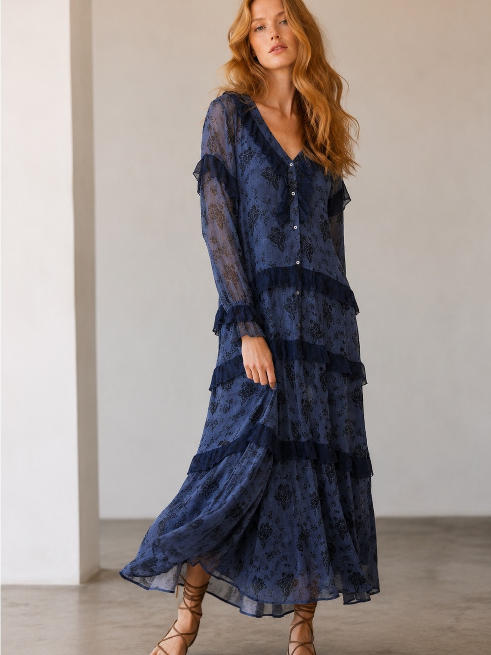 SUNDANCE Catalog Posey Tier Dress